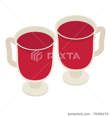 Hot drink icon, isometric style 76406279