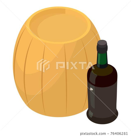Winemaking icon, isometric style Winemaking icon, isometric style 76406281