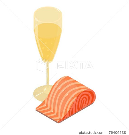 Restaurant seafood icon, isometric style Restaurant seafood icon, isometric style 76406288