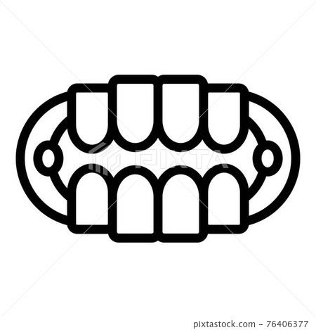 False jaw icon, outline style False jaw icon, outline style 76406377
