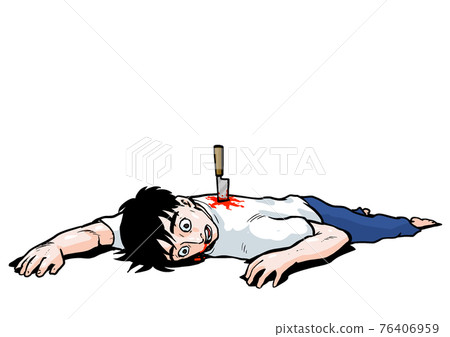 Prone, tired, murder, stab, corpse, lethargy, unmotivated, 76406959