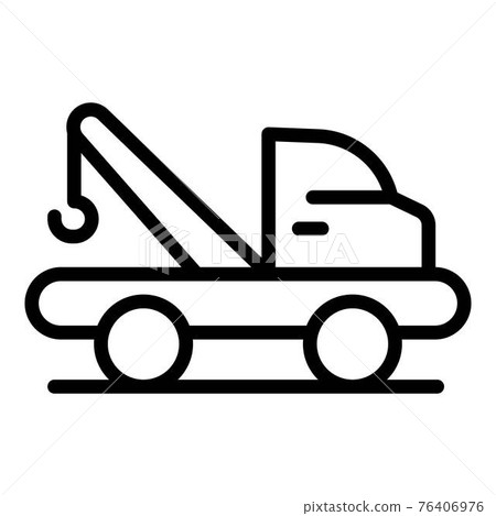 Auto tow truck icon, outline style 76406976