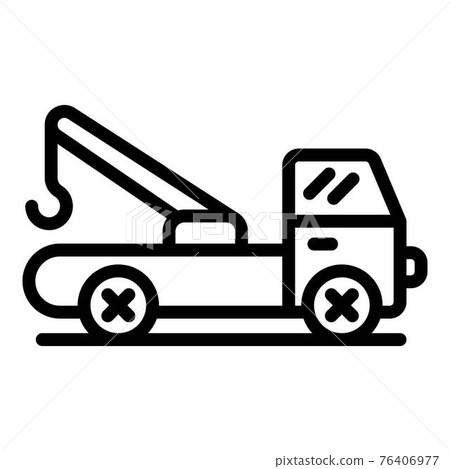 Repair tow truck icon, outline style 76406977