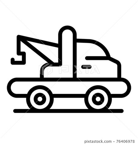 Emergency tow truck icon, outline style 76406978