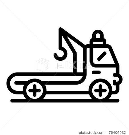 Tow truck icon, outline style 76406982