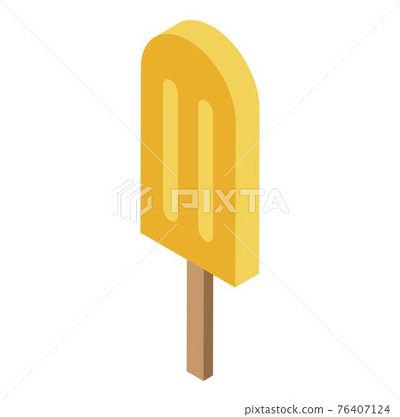 Persimmon popsicle icon, isometric style 76407124