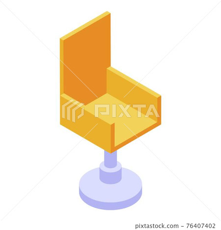 Bar chair icon, isometric style Bar chair icon, isometric style 76407402