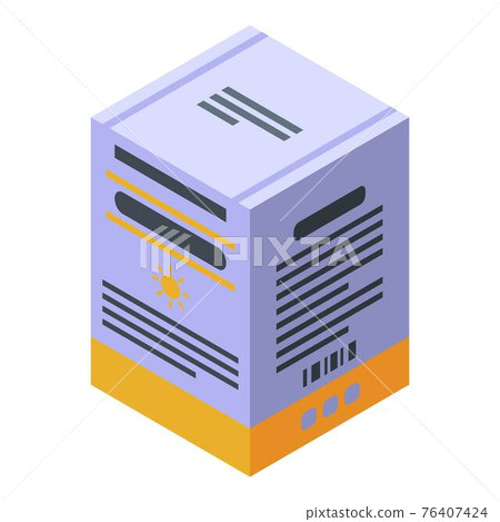 Vitamin jar pack icon, isometric style Vitamin jar pack icon, isometric style 76407424