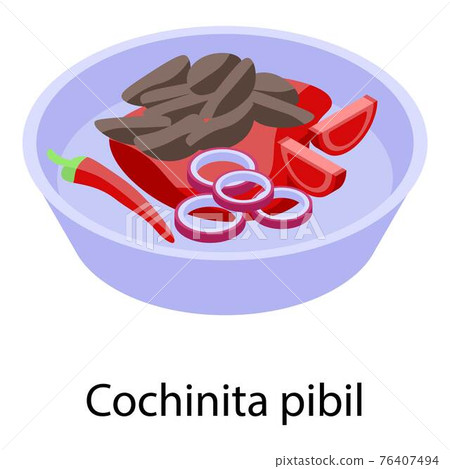 Cochinita food icon, isometric style 76407494