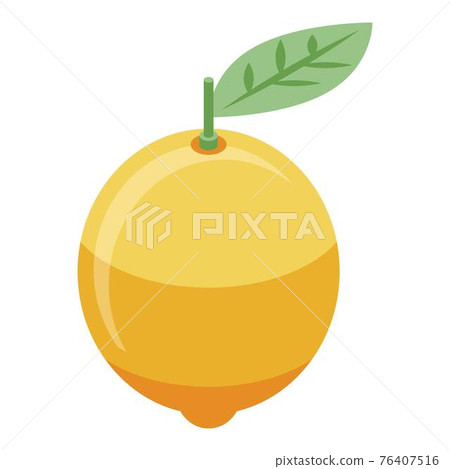 Whole lemon icon, isometric style 76407516