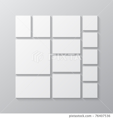 Vector empty collage board thirteen images, photo 76407536