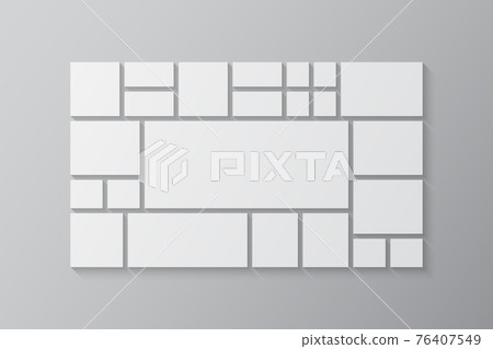Vector template collage many frames or photos 76407549
