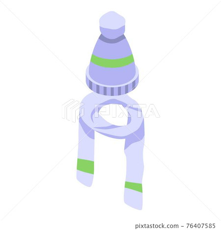 Autumn headwear icon, isometric style Autumn headwear icon, isometric style 76407585