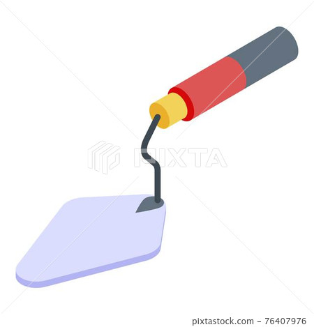 Repair trowel icon, isometric style Repair trowel icon, isometric style 76407976