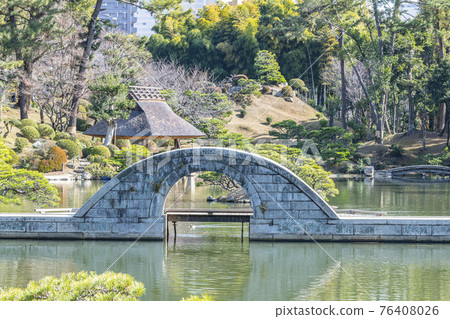 Hiroshima City, Hiroshima Prefecture, the symbol of Shukkeien, Kokokyo Hiroshima City, Hiroshima Prefecture, the symbol of Shukkeien, Kokokyo 76408026