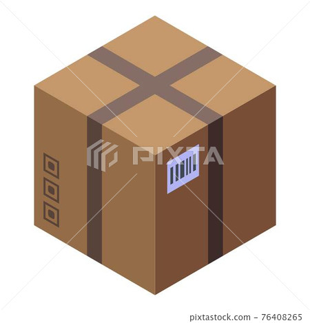 Parcel box icon, isometric style 76408265