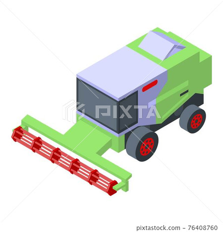 Field farm harvester icon, isometric style - Stock Illustration ...