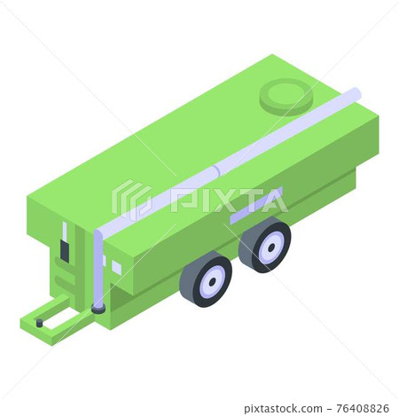 Tractor cistern icon, isometric style Tractor cistern icon, isometric style 76408826