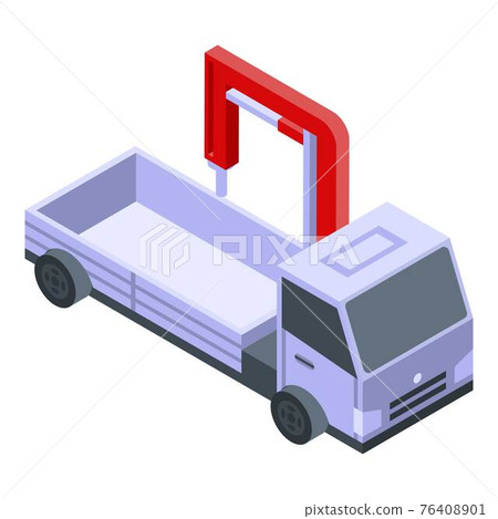 Crane tow truck icon, isometric style 76408901