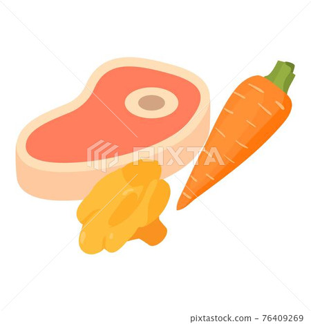 Meat food icon, isometric style 76409269
