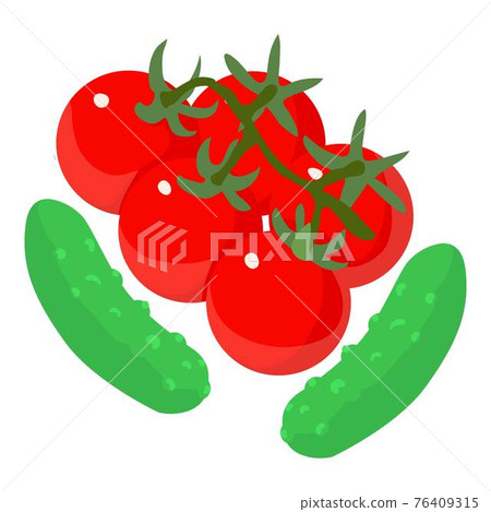 Vegetarian food icon, isometric style Vegetarian food icon, isometric style 76409315