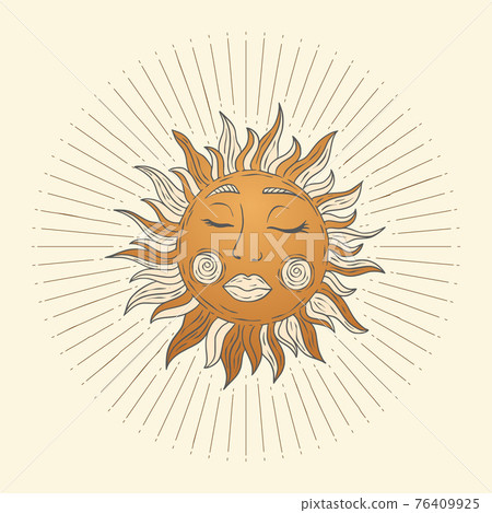 Celestial sun star vector. Celestial sun star vector. 76409925