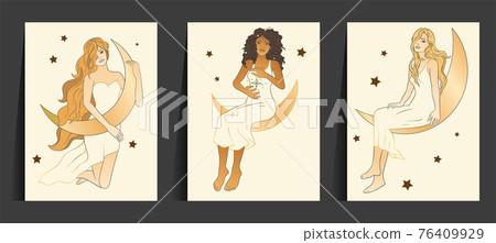 Celestial Woman Vector. Celestial Woman Vector. 76409929