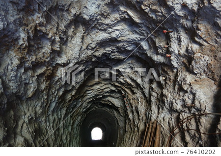 Taguchi Railway Mikawa-Okusa Station Ruins digging tunnel 76410202