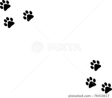 Cute cat footprint "silhouette" 76410617