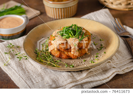 Organic potato pancakes Organic potato pancakes 76411673