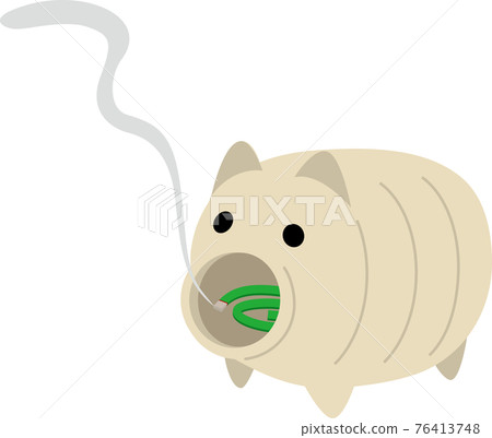 A simple pig-shaped mosquito coil A simple pig-shaped mosquito coil 76413748