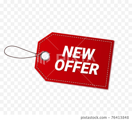 Red tag isolated. 76413848