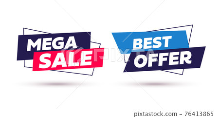 Abstract geometric sale banners. Abstract geometric sale banners. 76413865
