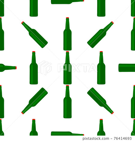 Illustration on theme seamless beer glass bottles with lid for brewery 76414693