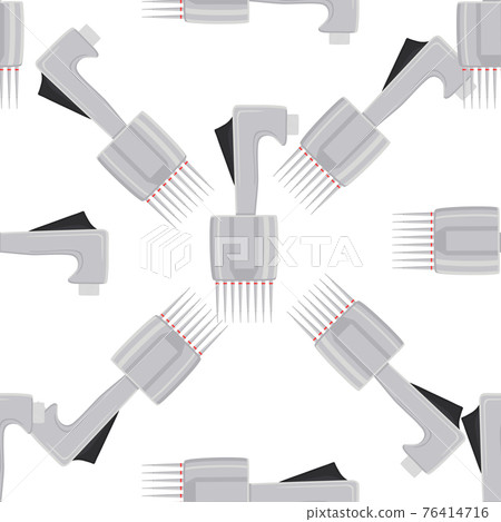 Abstract seamless medical pipette, dropper for laboratory on white background Abstract seamless medical pipette, dropper for laboratory on white background 76414716