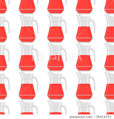 Illustration on theme big colored lemonade in glass jug Illustration on theme big colored lemonade in glass jug 76414753