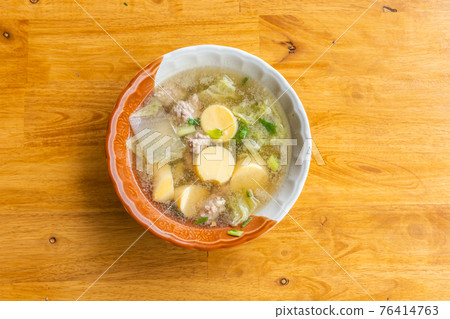 Clear Soup with Tofu and Minced Pork Clear Soup with Tofu and Minced Pork 76414763