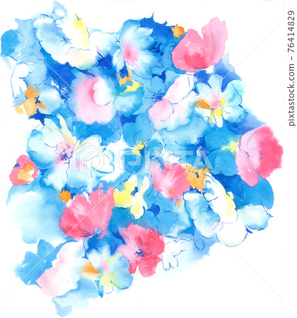 色彩豐富的花卉素材組合和設計元素 色彩豐富的花卉素材組合和設計元素 76414829