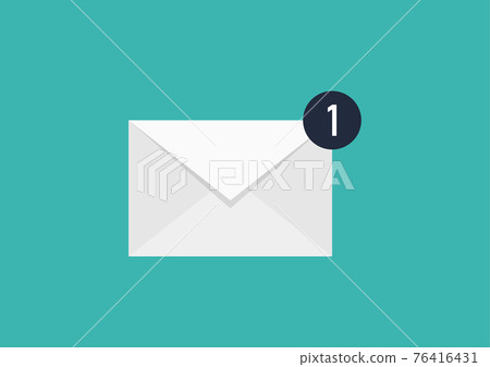 Illustration material for incoming emails, notification badges, and e-mail newsletters 76416431