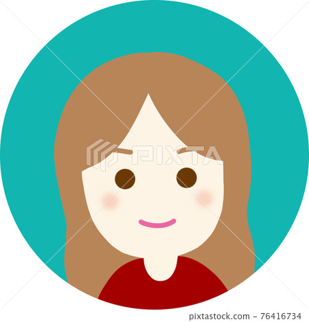 寬鬆可愛的女性icon 38-插圖素材 [76416734] - PIXTA圖庫