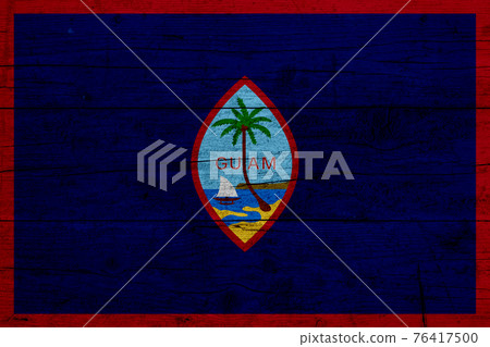 Flag of Guam. Wooden texture of the flag of Guam Flag of Guam. Wooden texture of the flag of Guam 76417500