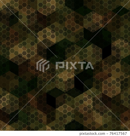 Texture military camouflage seamless pattern. Abstract army vector illustration 76417567