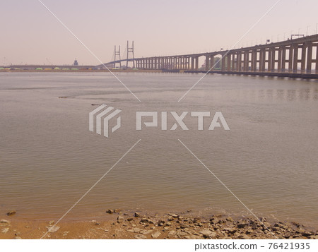 Seohae Grand Bridge. West Coast Expressway. Pier. Sea 76421935