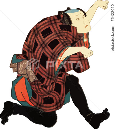 Man dancing in a cat pose 76422030