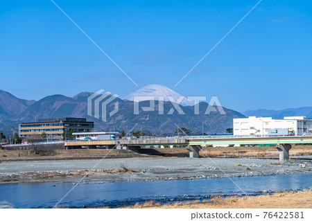 Kanagawa Ashigara Plain Cityscape around Sakawa River 76422581