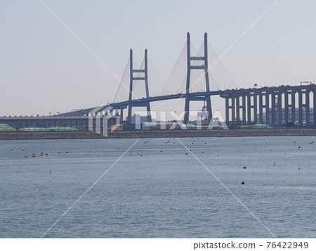 西海岸高速公路、西海大橋、橋塔、碼頭 76422949