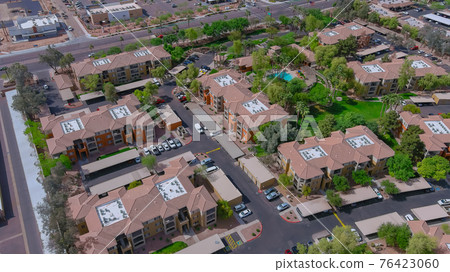 Aerial roofs of the houses in the urban landscape of a small sleeping area Phoenix Arizona US 76423060