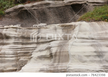 澤田公園伊豆半島地質公園火山灰和海底泥石流的岩性-照片素材（圖片