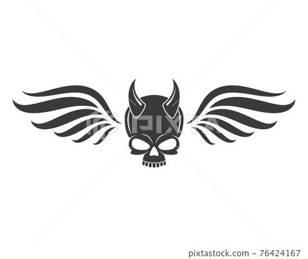 skull bone logo vector illustration 76424167