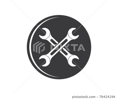 wrench vector illustration and icon of automotive repair 76424194